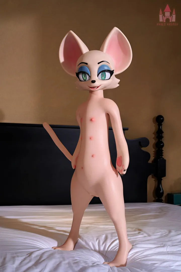 100cm (3ft3) N/A Cup Realistic Furry Design Silicone Sex Doll Bat Doll, Head SZ16